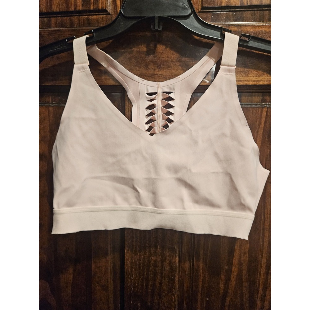 Victoria's Secret Sport Pale Pink Lattice Racerback Sports Bra Large